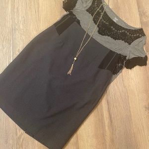 Worthington Gray and Black Houndstooth Pencil skirt